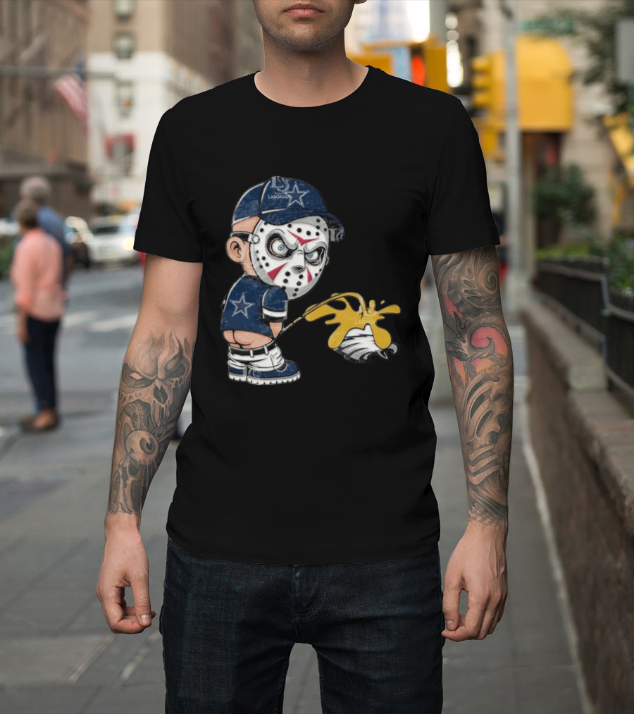 Dallas Cowboys Jason Voorhees Pissing On Philadelphia Eagles T-Shirt