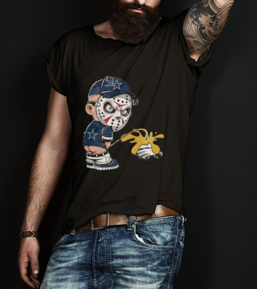 Dallas Cowboys Jason Voorhees Pissing On Philadelphia Eagles T-Shirt