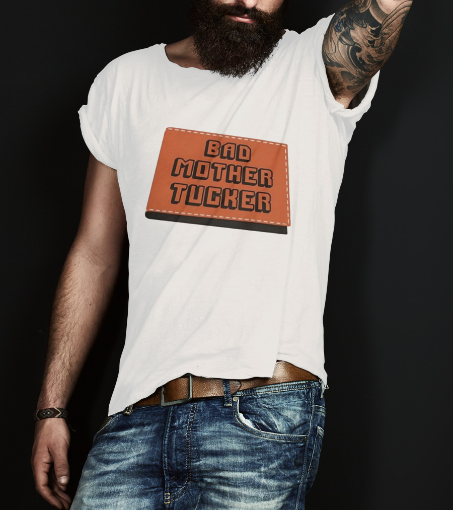 Bad Mother Tucker Bold Black Lettering Orange T-Shirt