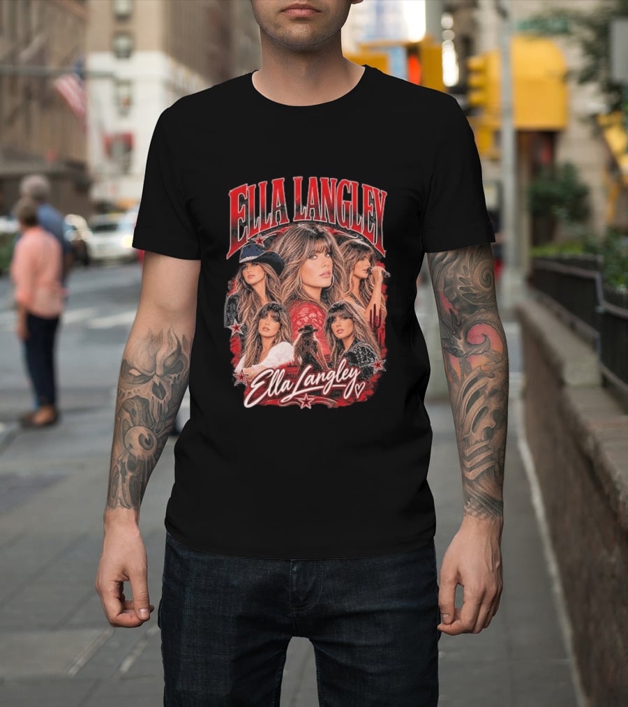Ella Langley Country Music Star Collage T-Shirt