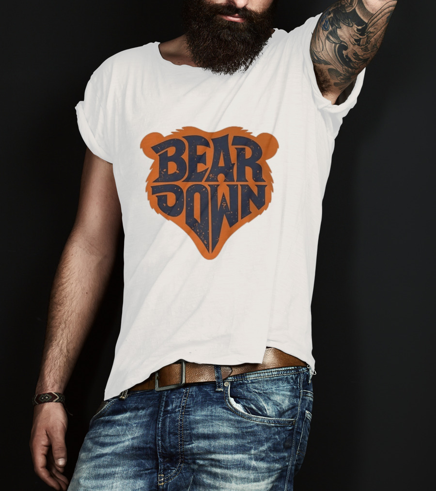 Chicago Bears Bear Down Distressed Vintage Sports Fan T-Shirt
