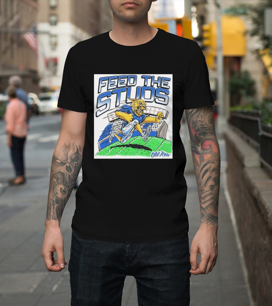 Feed The Studs Old Row Football Wildcat Stadium Run T-Shirt