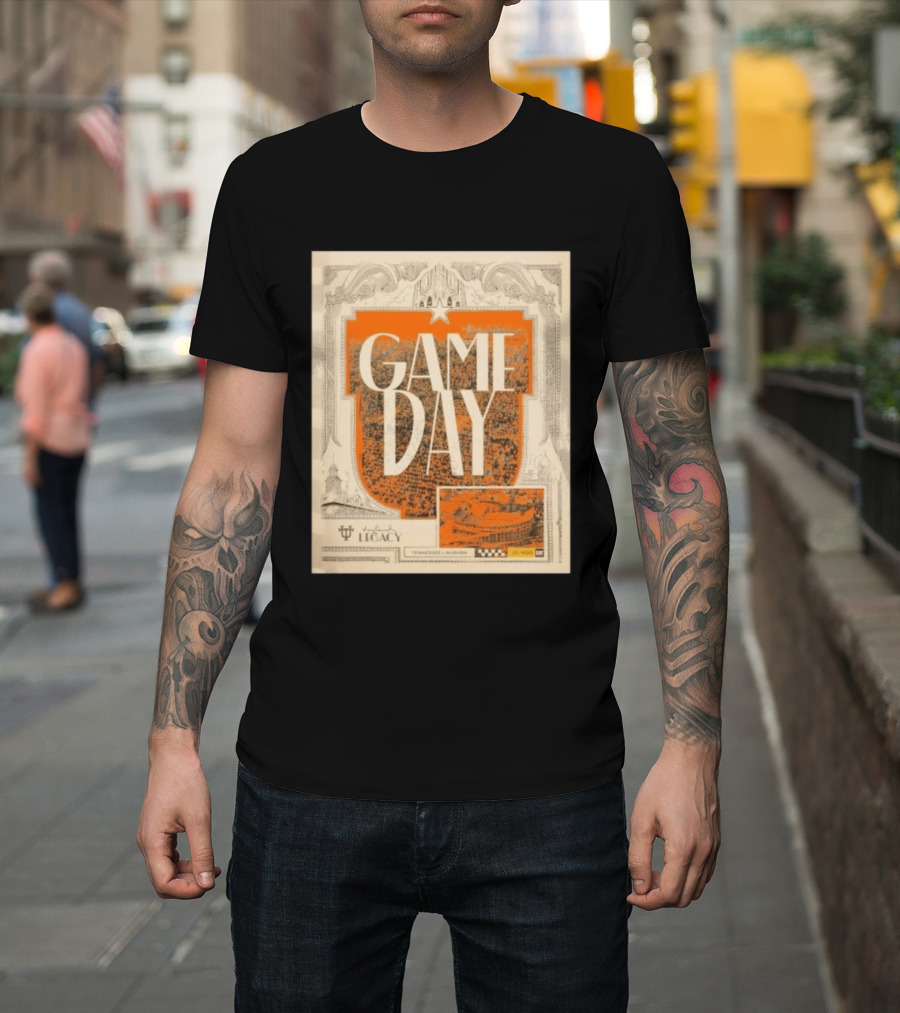 Tennessee Auburn Game Day Neyland Legacy Stadium Matchup T-Shirt