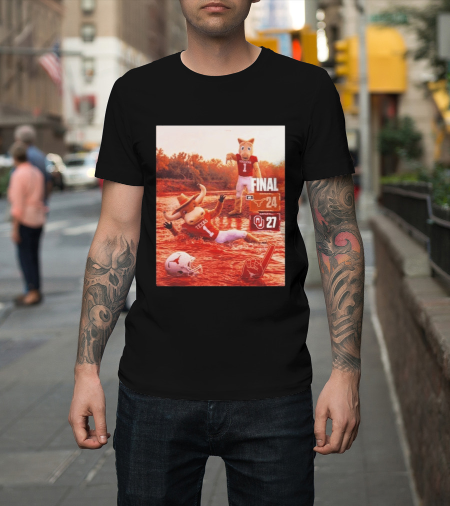 Texas Vs Oklahoma Final Score Longhorns 24 Sooners 27 T-Shirt