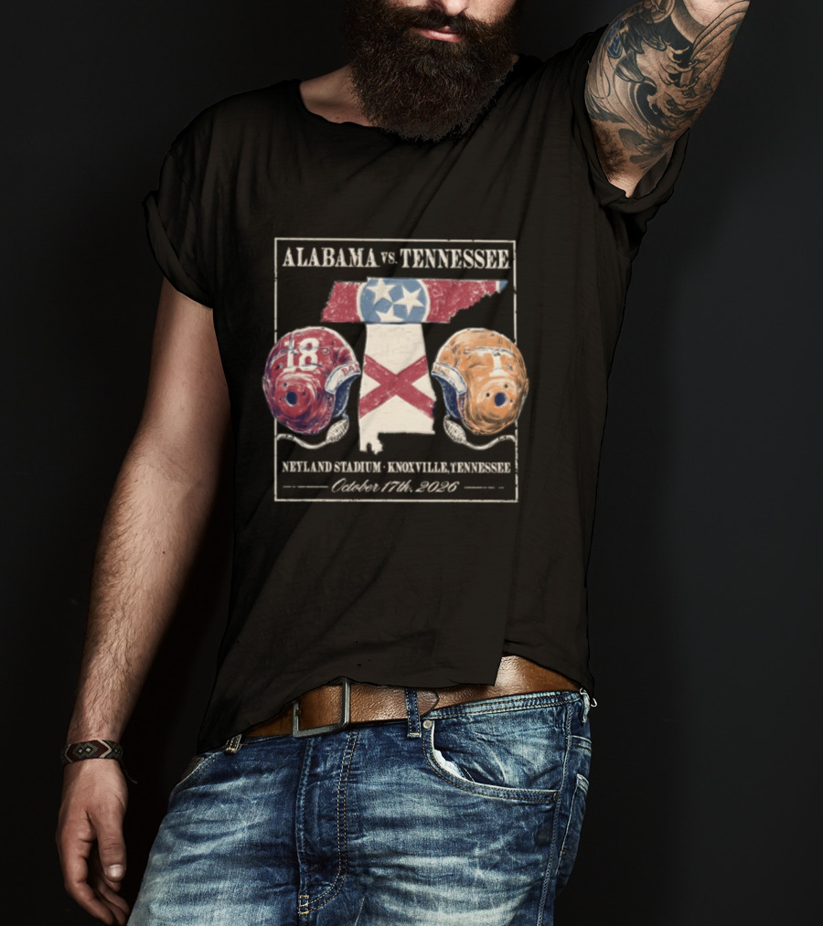 Alabama Vs Tennessee Neyland Stadium Knoxville October 17th 2026 T-Shirt