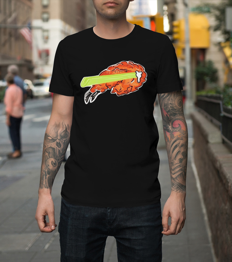 Buffalo Chicken Wing Celery Stick Combo T-Shirt
