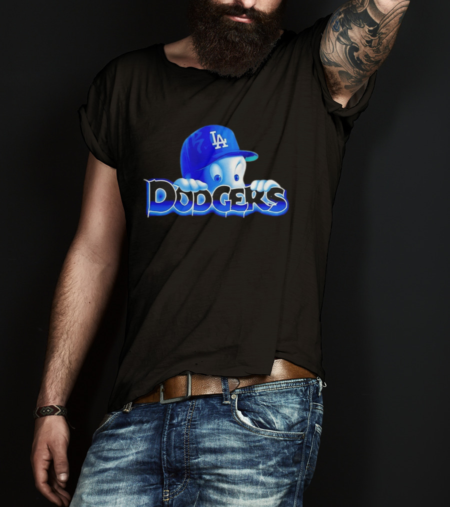 Casper Dodgers Los Angeles Baseball Cap Ghost T-Shirt