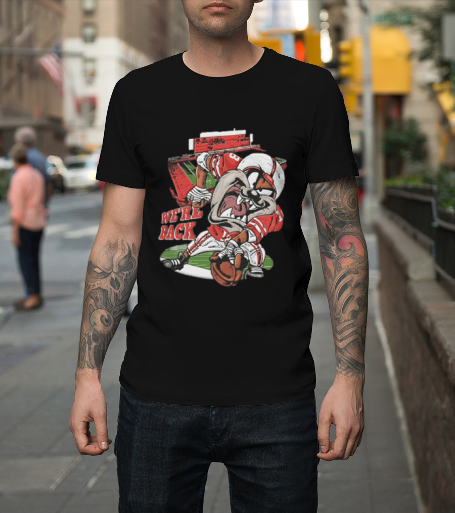 Nebraska Cornhuskers Tasmanian Devil We're Back Football Stadium T-Shirt