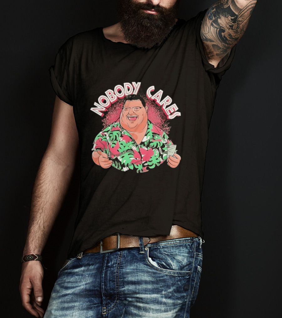Seinfeld Newman Nobody Cares Wayne Knight Tropical Hawaiian T-Shirt