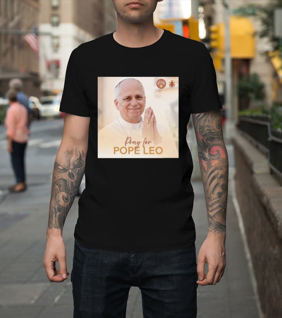 Pray For Pope Leo Clerical Blessing With Clergy T-Shirt