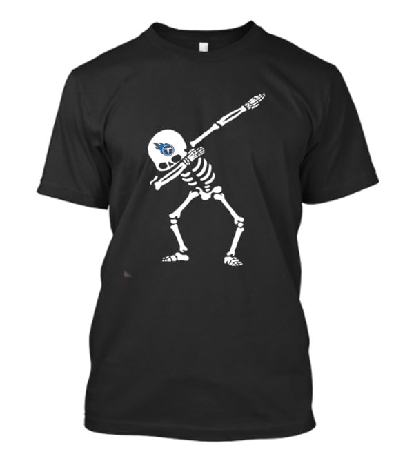 Tennessee Titans Dabbing Skeleton Football Fan T-Shirt