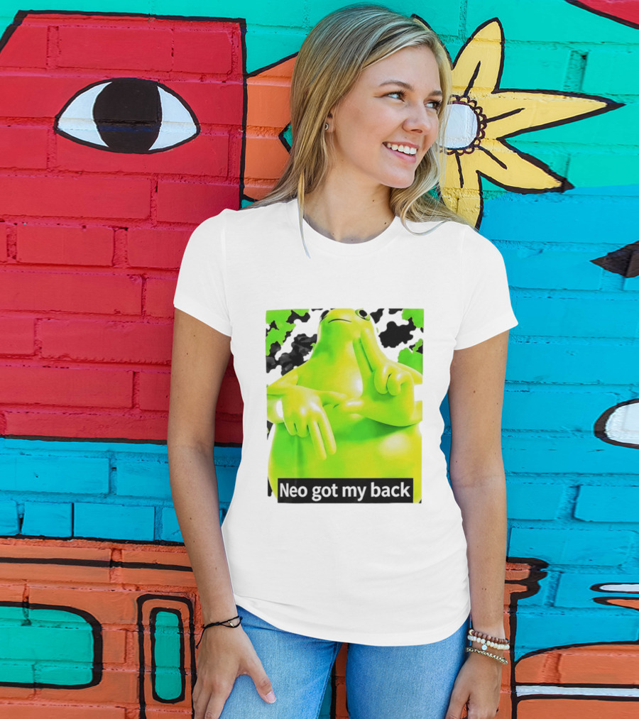 Neo Got My Back Green Frog Meme T-Shirt