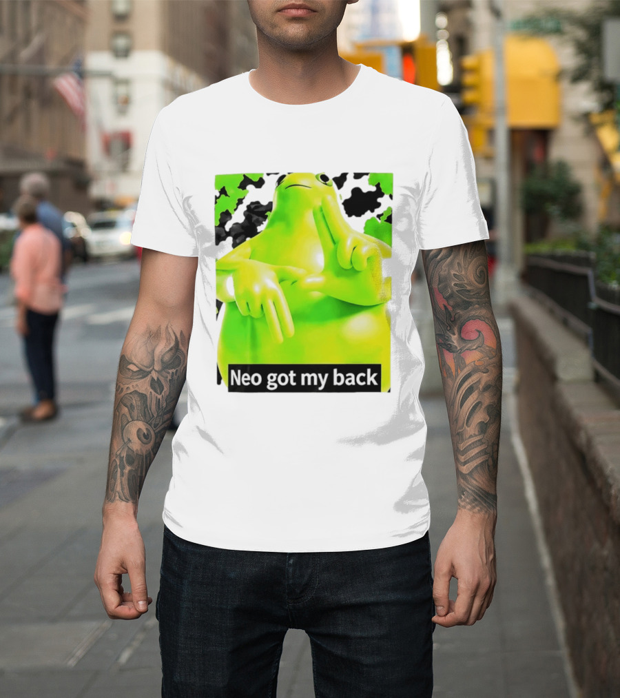 Neo Got My Back Green Frog Meme T-Shirt