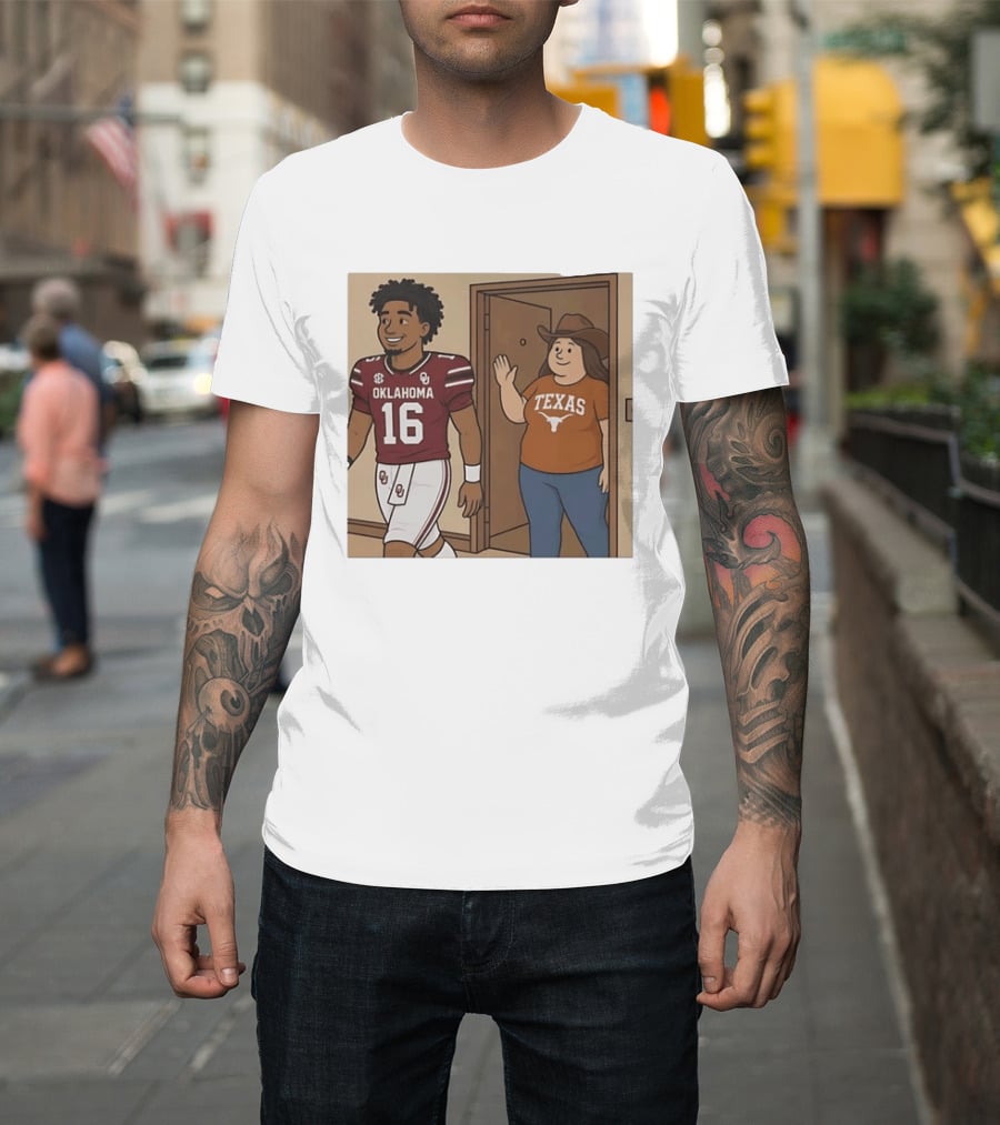 Oklahoma Sooners 16 Vs Texas Longhorns Football SEC Rivalry T-Shirt