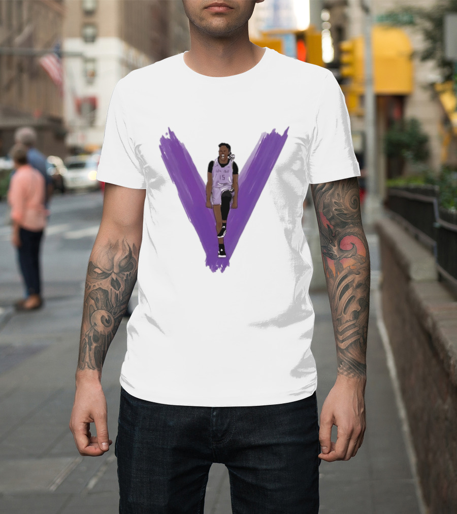 Tiffany Hayes Los Angeles Sparks 15 WNBA Basketball Player Purple V T-Shirt