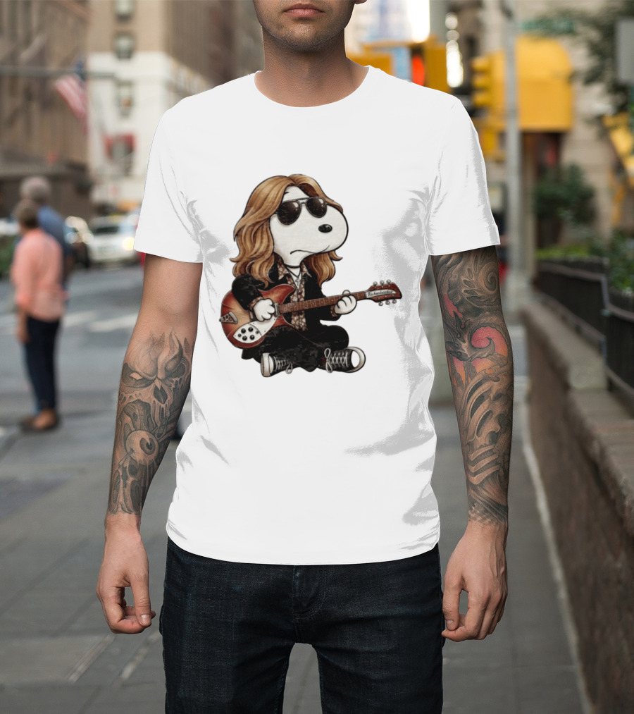 Tom Petty Snoopy Rickenbacker Guitar T-Shirt