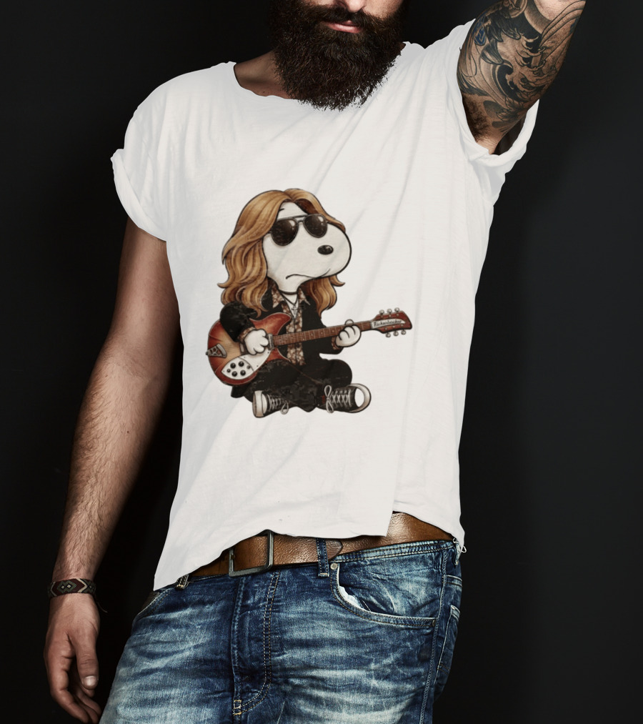 Tom Petty Snoopy Rickenbacker Guitar T-Shirt