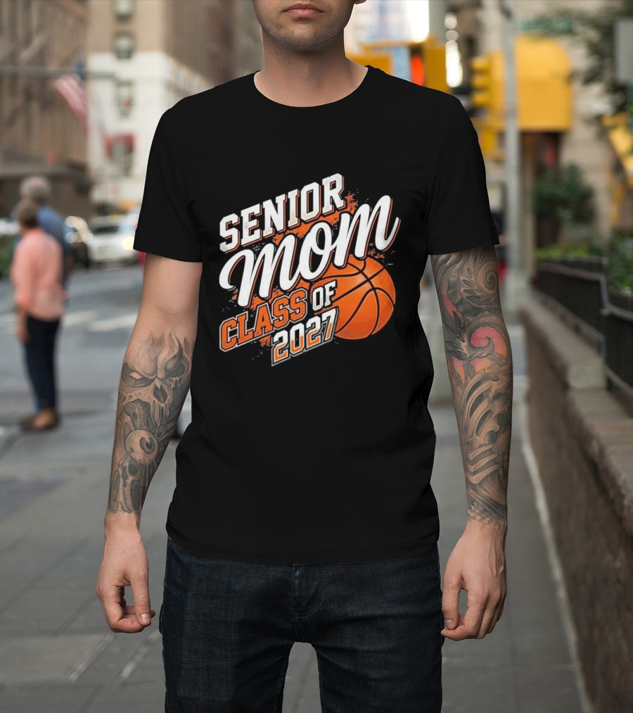 Senior Mom Basketball Class Of 2027 T-Shirt