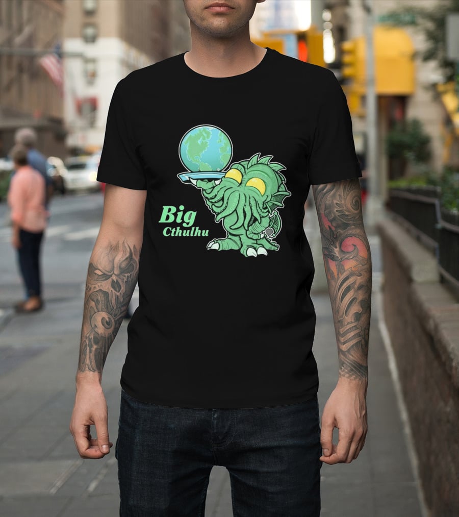 Big Cthulhu Holding The World Lovecraft T-Shirt