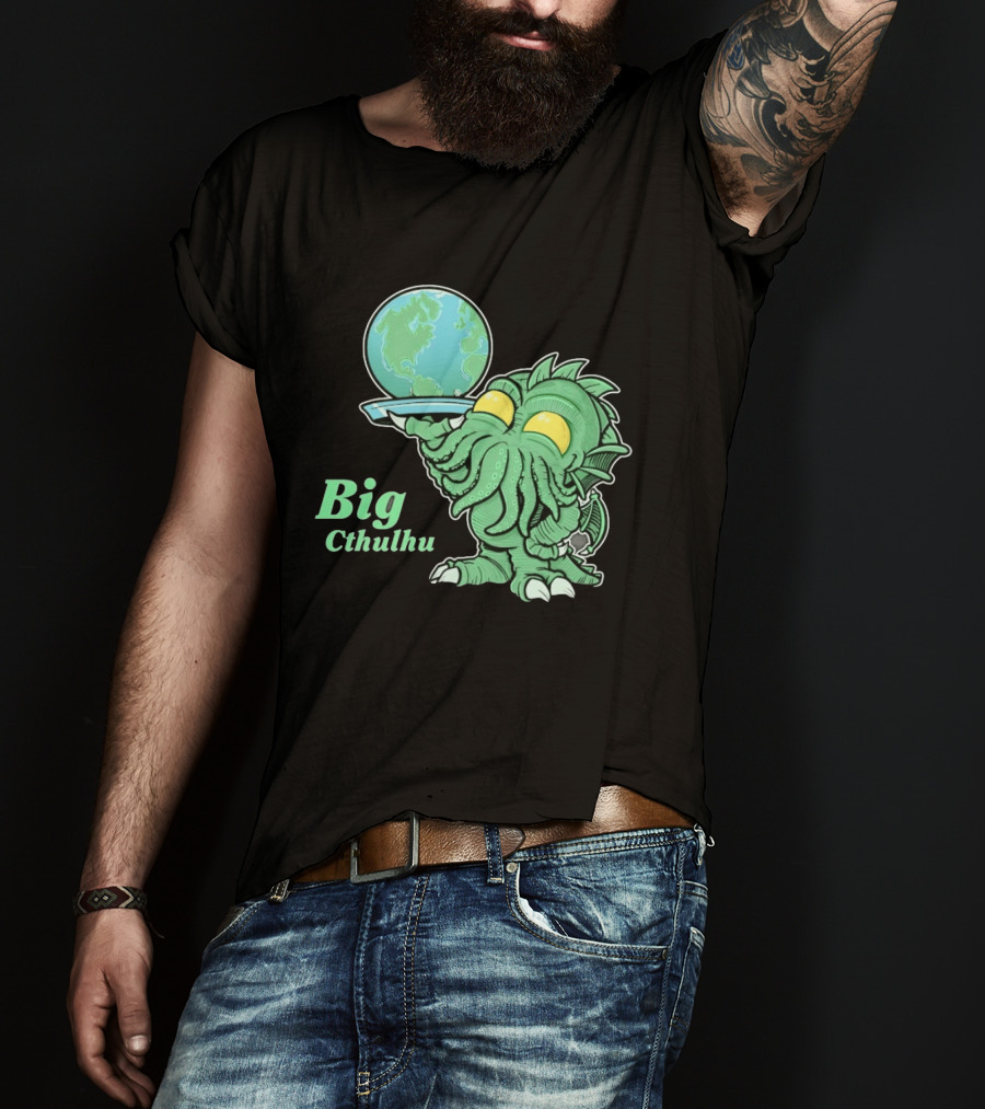 Big Cthulhu Holding The World Lovecraft T-Shirt