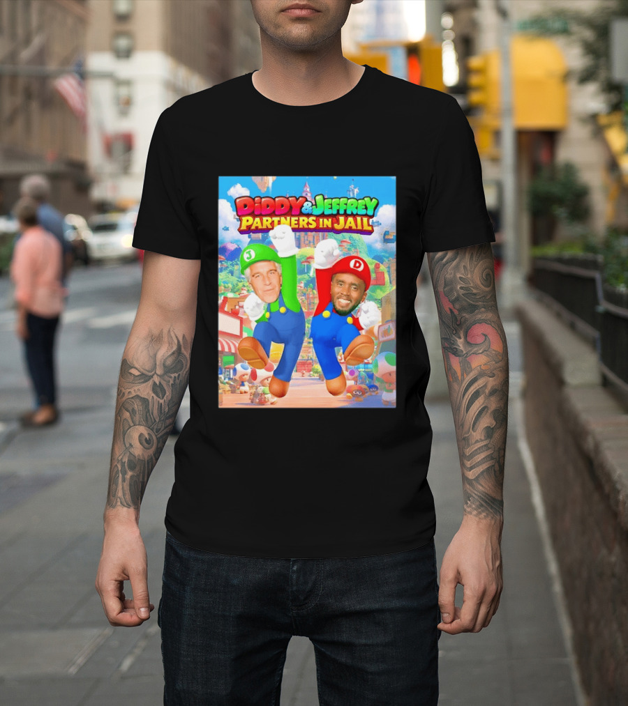 Diddy And Jeffrey Partners In Jail Super Bros Adventure T-Shirt