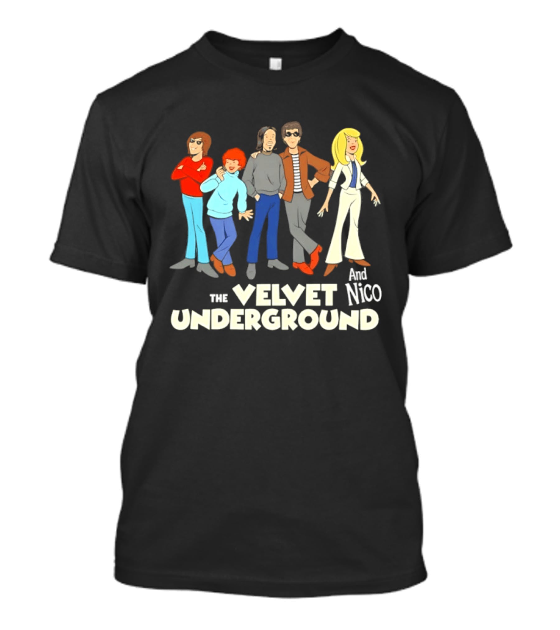 The Velvet Underground And Nico Cartoon Characters T-Shirt