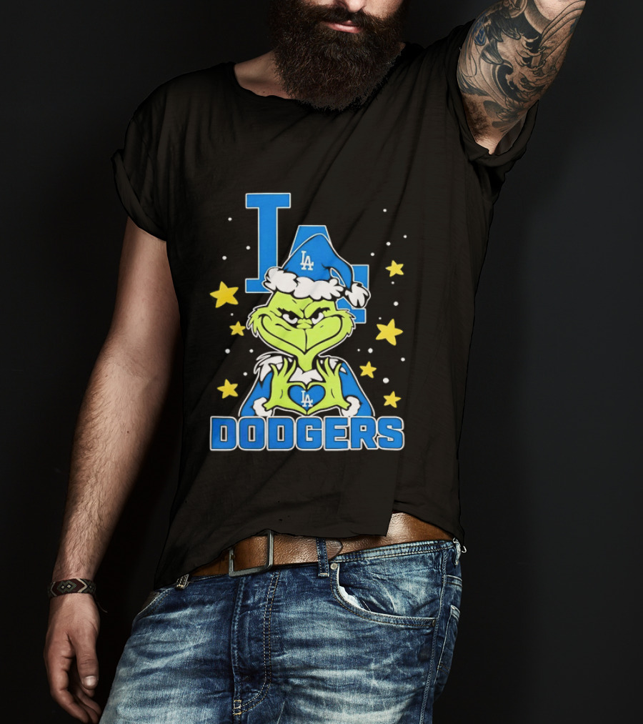 Grinch Los Angeles Dodgers Christmas 2026 Love LA Dodgers T-Shirt