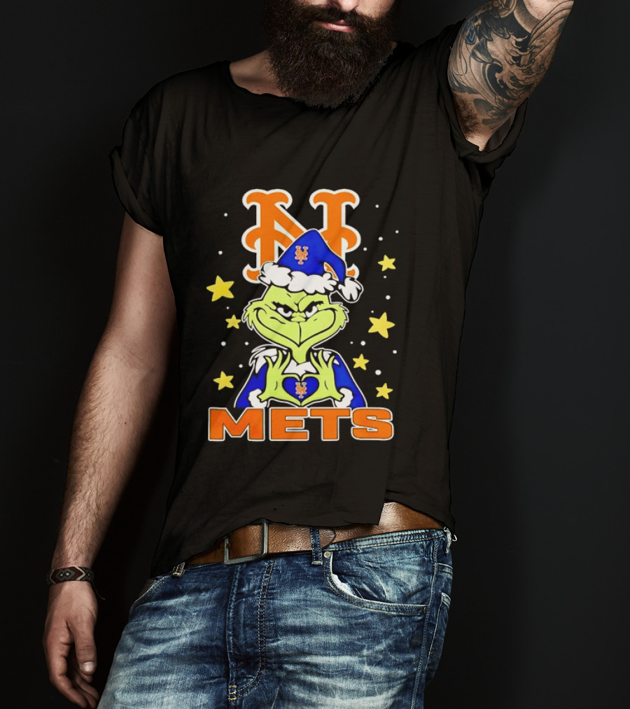 Grinch Met Love New York Mets Christmas 2026 T-Shirt