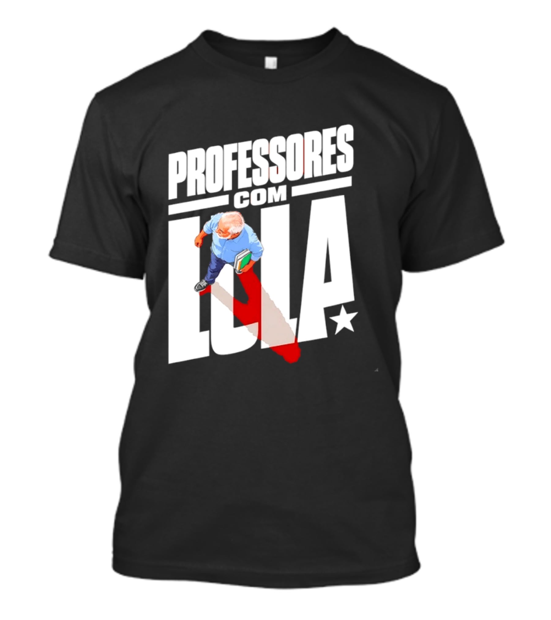 Professores Com Lula Brazil Politics PT Star T-Shirt