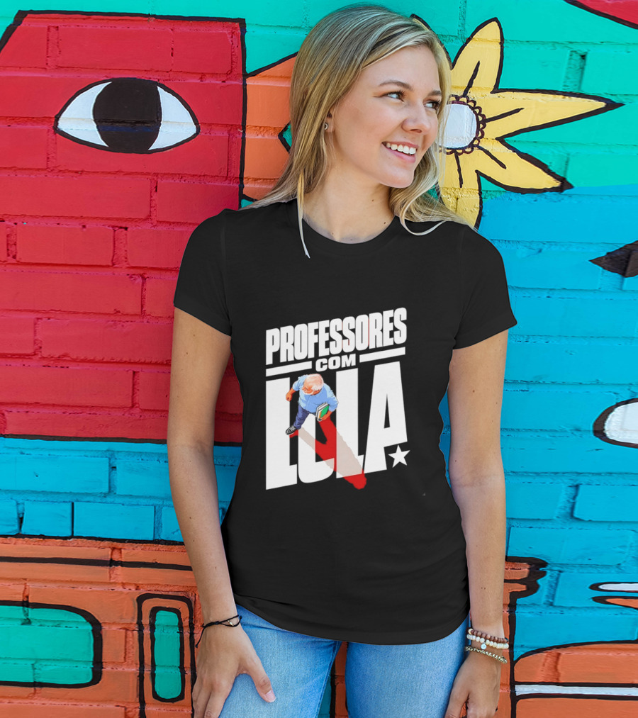 Professores Com Lula Brazil Politics PT Star T-Shirt