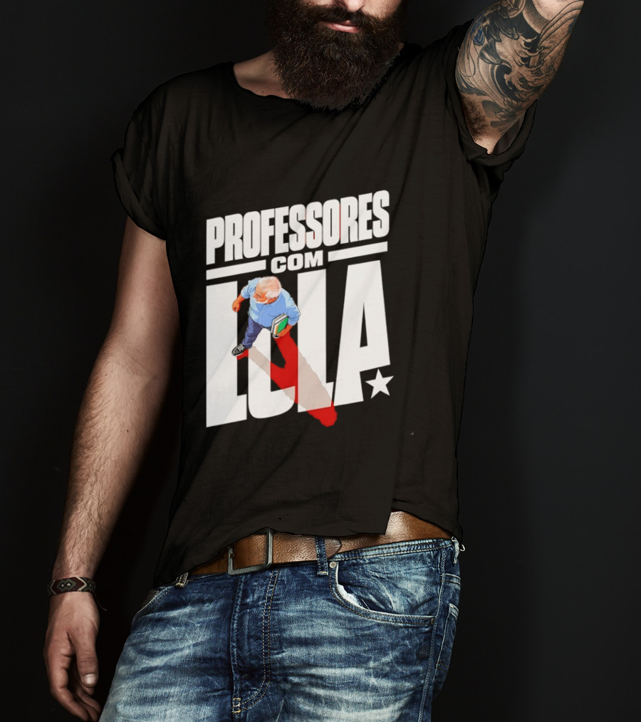 Professores Com Lula Brazil Politics PT Star T-Shirt