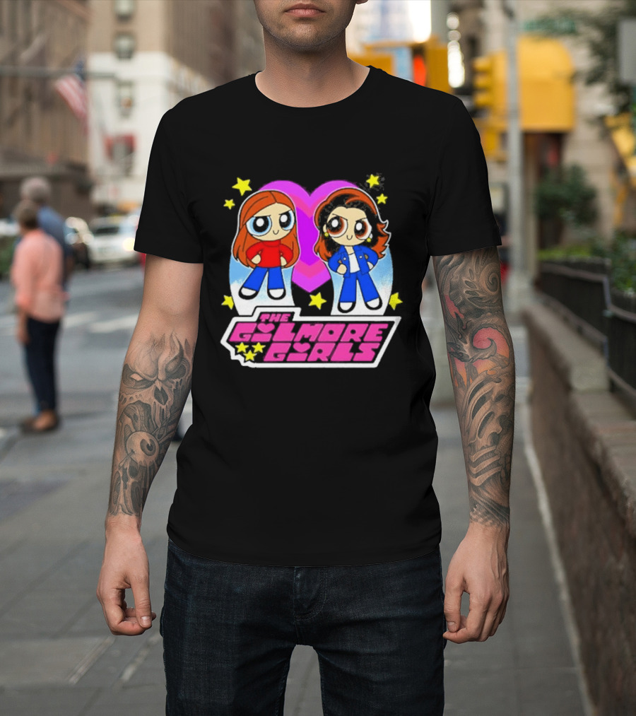 The Gilmore Girls Characters As Powerpuff Girls With Stars T-Shirt