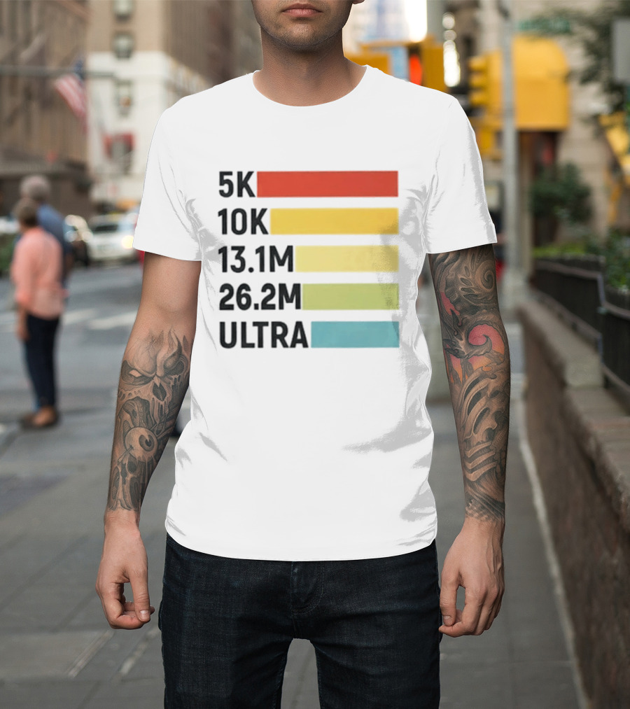 5K 10K 13.1M 26.2M Ultra Running Distance Chart T-Shirt