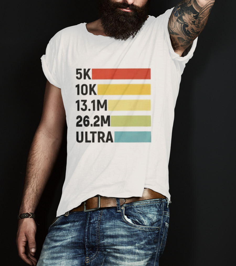 5K 10K 13.1M 26.2M Ultra Running Distance Chart T-Shirt