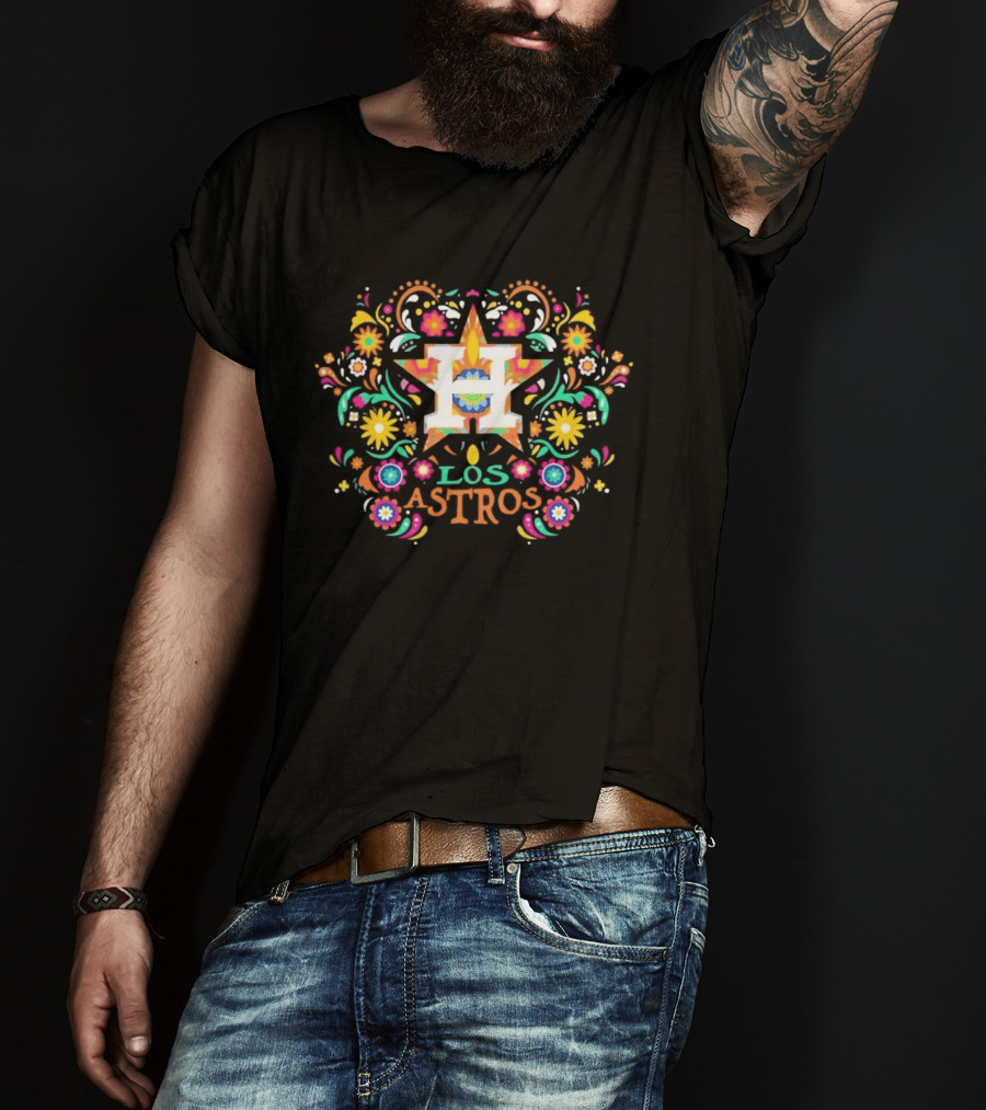 Houston Astros Dia De Los Muertos Los Astros Floral MLB 2026 T-Shirt