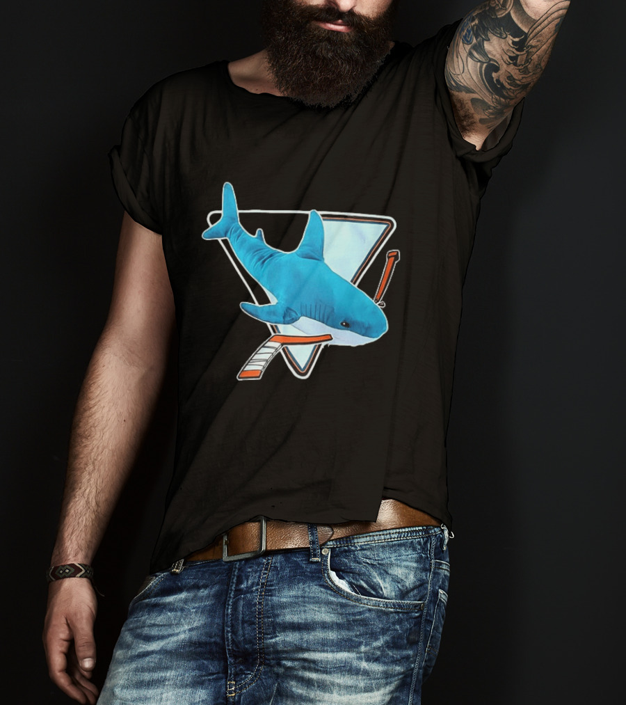 San Jose Sharks Hockey Stick Triangle Plush Toy T-Shirt