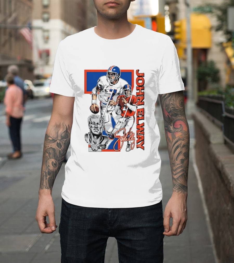 John Elway Denver Broncos Number 7 Quarterback T-Shirt