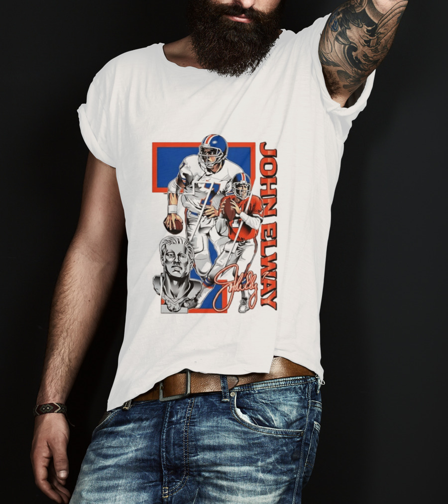 John Elway Denver Broncos Number 7 Quarterback T-Shirt