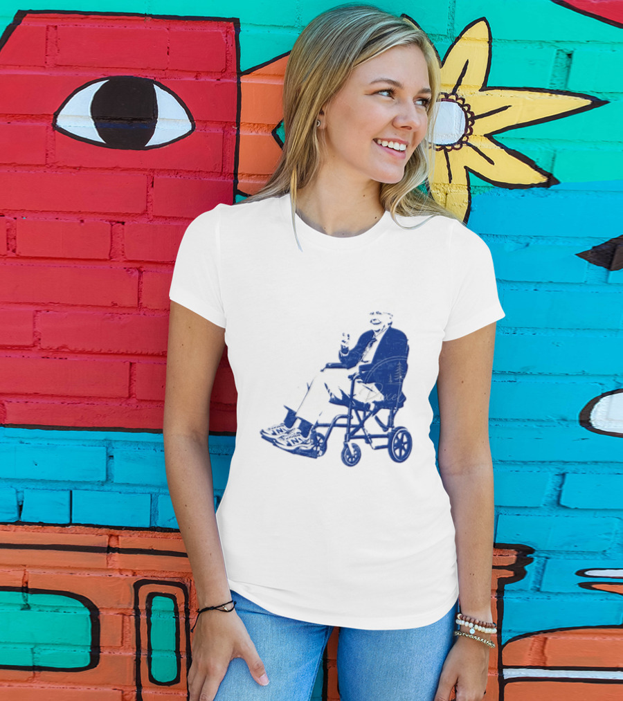 Kentucky Political Humor Go For Two Finger Man In Wheelchair Sneakers T-Shirt