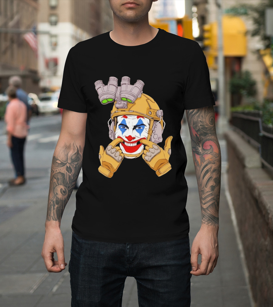 Joker Tactical Soldier Helmet Night Vision Clown Face T-Shirt