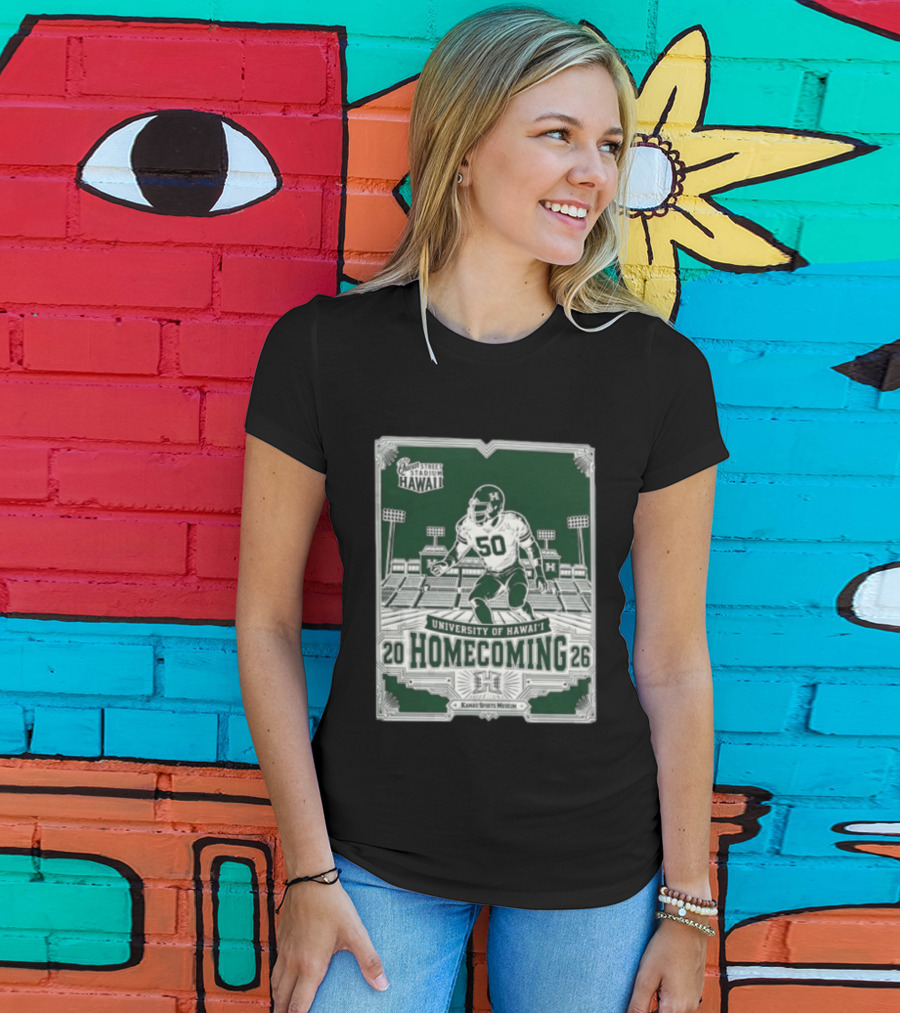 Queen Street Stadium Hawaii University Of Hawaii Homecoming 2026 Kanui Sports Museum T-Shirt