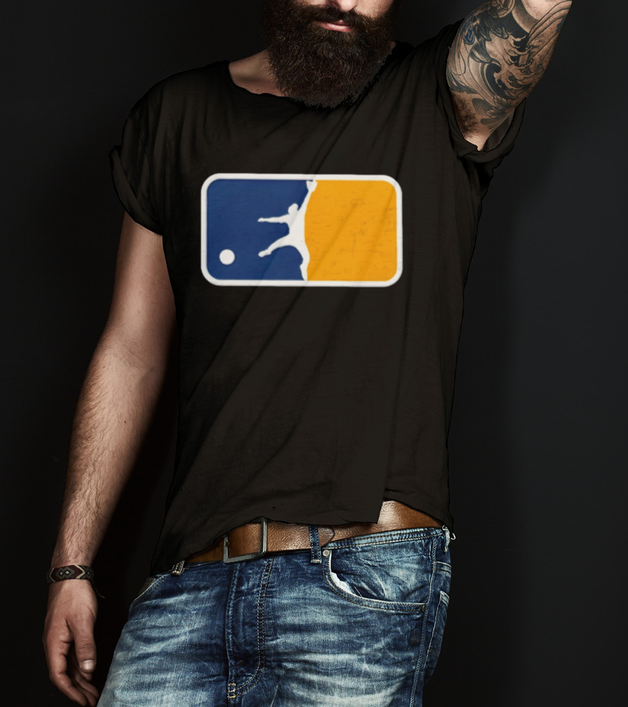 Milwaukee Brewers Baseball Leaping Catch Icon Luis Lara T-Shirt