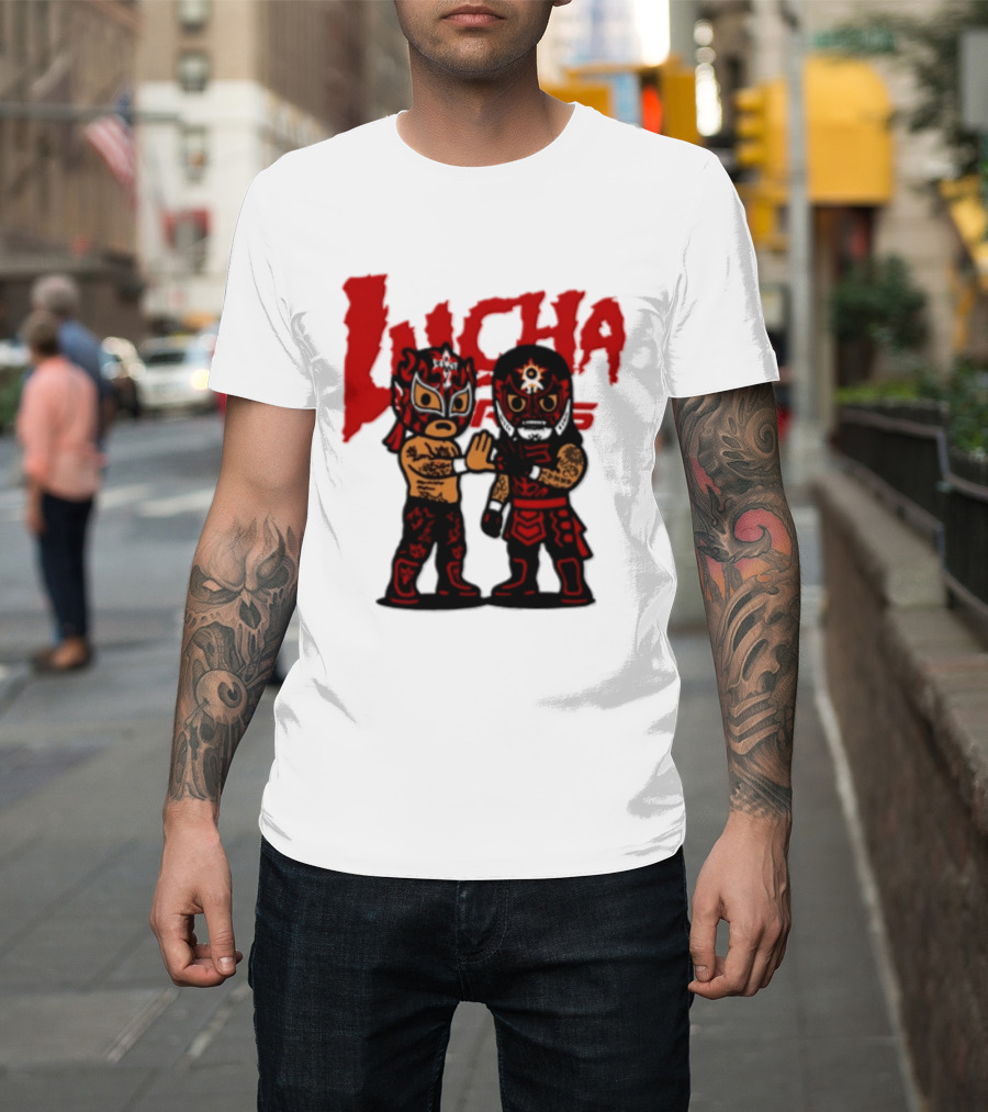 Penta El Zero Miedo Rey Fenix Lucha Bros Chibi Luchadores High Five T-Shirt