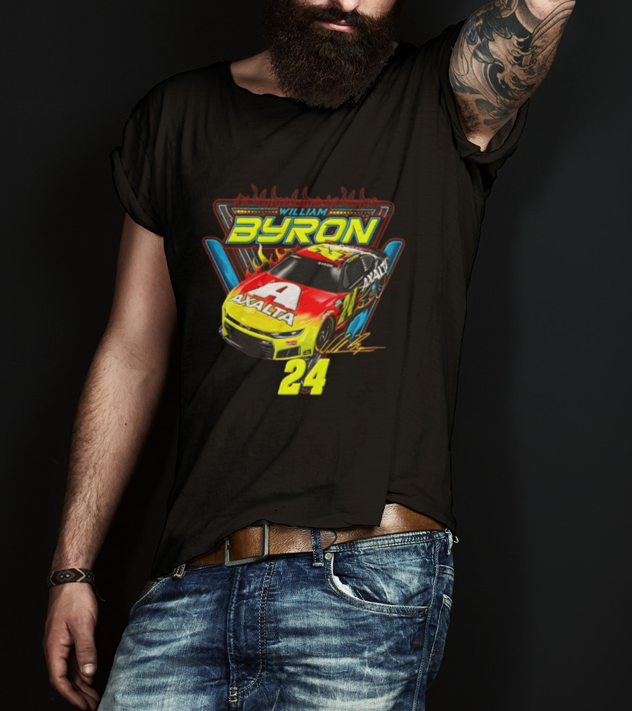 William Byron Axalta Flame Phoenix Car 24 Racing T-Shirt