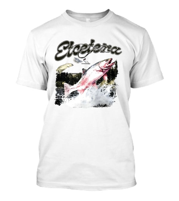 Etcetera Rainbow Trout Fishing Nature Scene T-Shirt