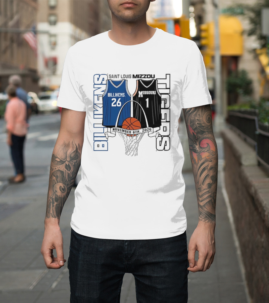 Saint Louis Billikens Vs Missouri Tigers Basketball November 6th 2026 T-Shirt