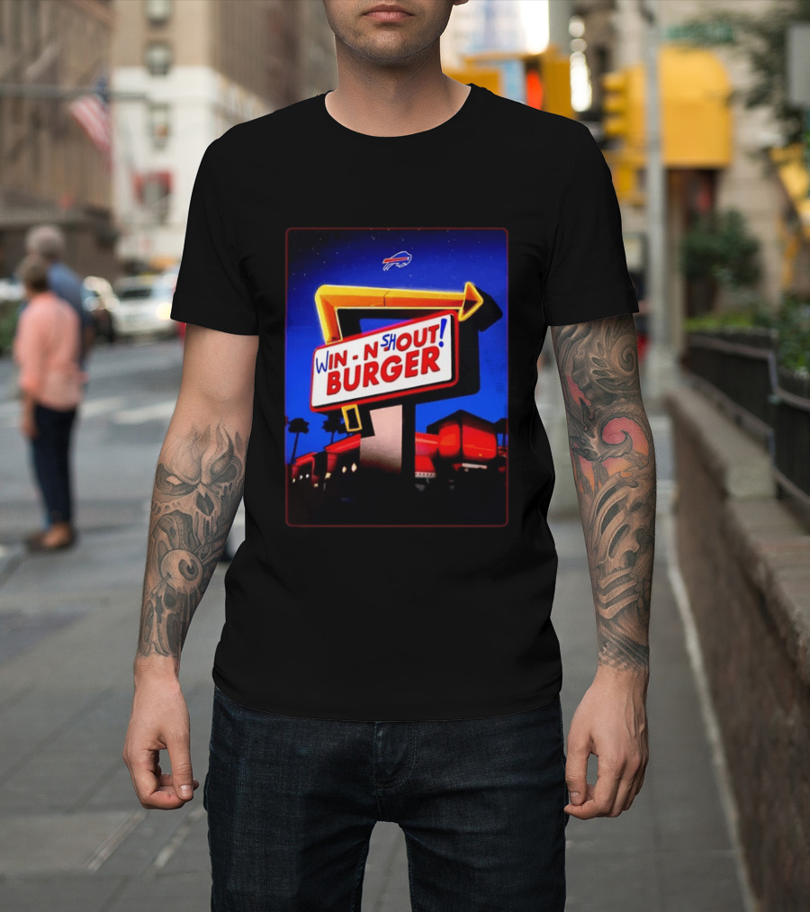 Buffalo Bills Win N Shout Burger Victory T-Shirt