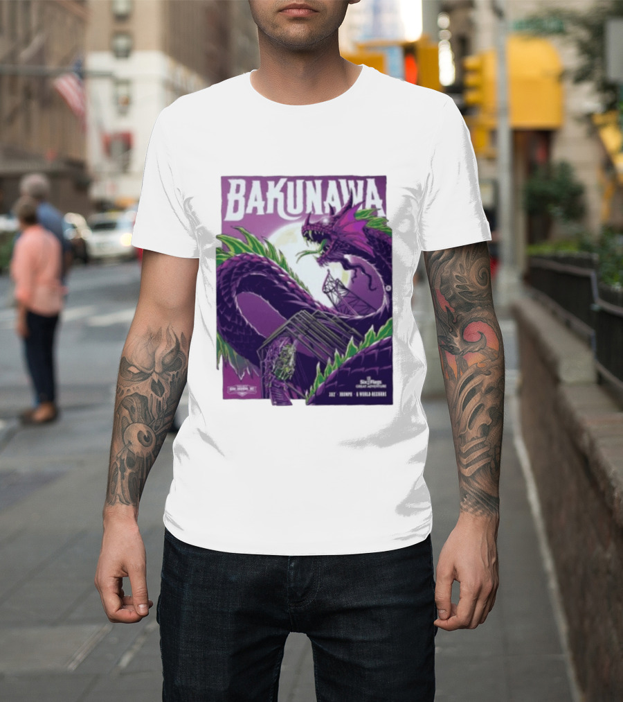Bakunawa Project Purple Six Flags Great Adventure Roller 32 Stories 100 MPH 6 World Records T-Shirt
