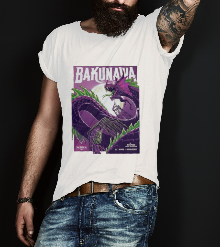 Bakunawa Project Purple Six Flags Great Adventure Roller 32 Stories 100 MPH 6 World Records T-Shirt