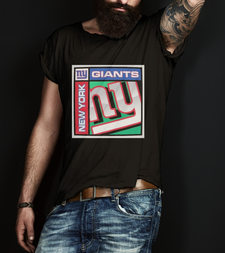 New York Giants '47 Chrome Plate Franklin Vintage Style Football T-Shirt